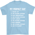 My Perfect Day Scuba Diving Diver Dive Mens T-Shirt Cotton Gildan Light Blue