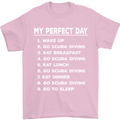 My Perfect Day Scuba Diving Diver Dive Mens T-Shirt Cotton Gildan Light Pink