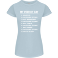 My Perfect Day Scuba Diving Diver Dive Womens Petite Cut T-Shirt Light Blue
