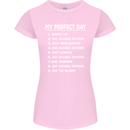 My Perfect Day Scuba Diving Diver Dive Womens Petite Cut T-Shirt Light Pink