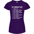 My Perfect Day Scuba Diving Diver Dive Womens Petite Cut T-Shirt Purple