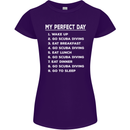 My Perfect Day Scuba Diving Diver Dive Womens Petite Cut T-Shirt Purple