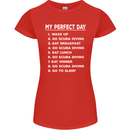 My Perfect Day Scuba Diving Diver Dive Womens Petite Cut T-Shirt Red