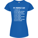 My Perfect Day Scuba Diving Diver Dive Womens Petite Cut T-Shirt Royal Blue