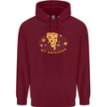 My Pizza Universe Funny Food Diet Childrens Kids Hoodie Maroon
