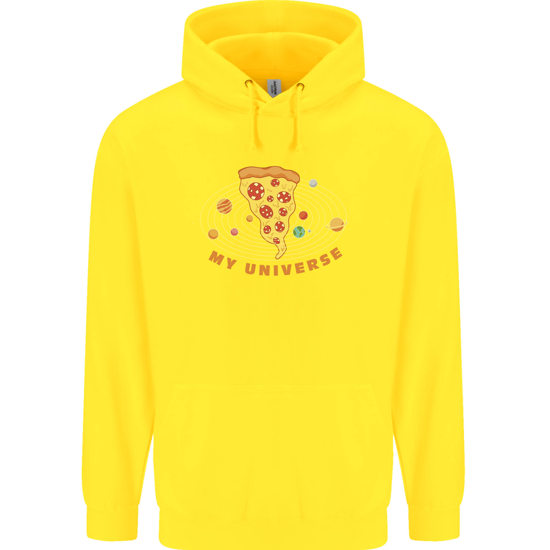 My Pizza Universe Funny Food Diet Childrens Kids Hoodie Yellow