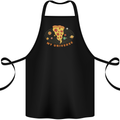 My Pizza Universe Funny Food Diet Cotton Apron 100% Organic Black