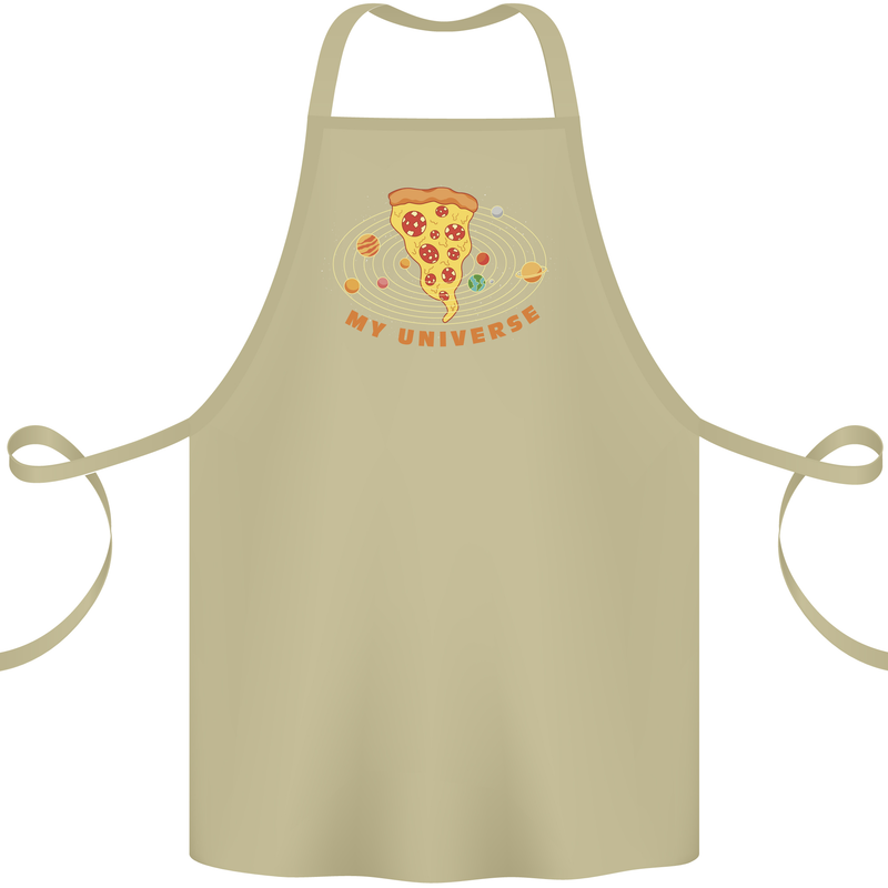 My Pizza Universe Funny Food Diet Cotton Apron 100% Organic Khaki