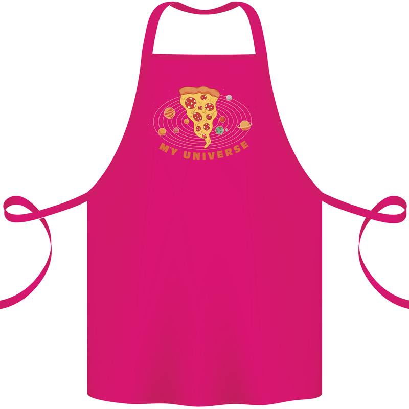 My Pizza Universe Funny Food Diet Cotton Apron 100% Organic Pink