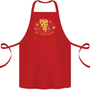 My Pizza Universe Funny Food Diet Cotton Apron 100% Organic Red