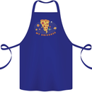 My Pizza Universe Funny Food Diet Cotton Apron 100% Organic Royal Blue