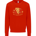 My Pizza Universe Funny Food Diet Kids Sweatshirt Jumper Bright Red