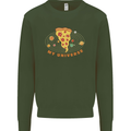 My Pizza Universe Funny Food Diet Kids Sweatshirt Jumper Forest Green