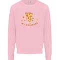 My Pizza Universe Funny Food Diet Kids Sweatshirt Jumper Light Pink