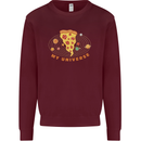 My Pizza Universe Funny Food Diet Kids Sweatshirt Jumper Maroon
