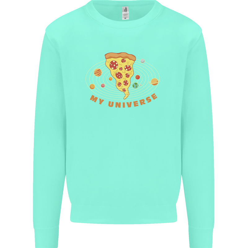 My Pizza Universe Funny Food Diet Kids Sweatshirt Jumper Peppermint
