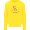 My Pizza Universe Funny Food Diet Kids Sweatshirt Jumper Yellow