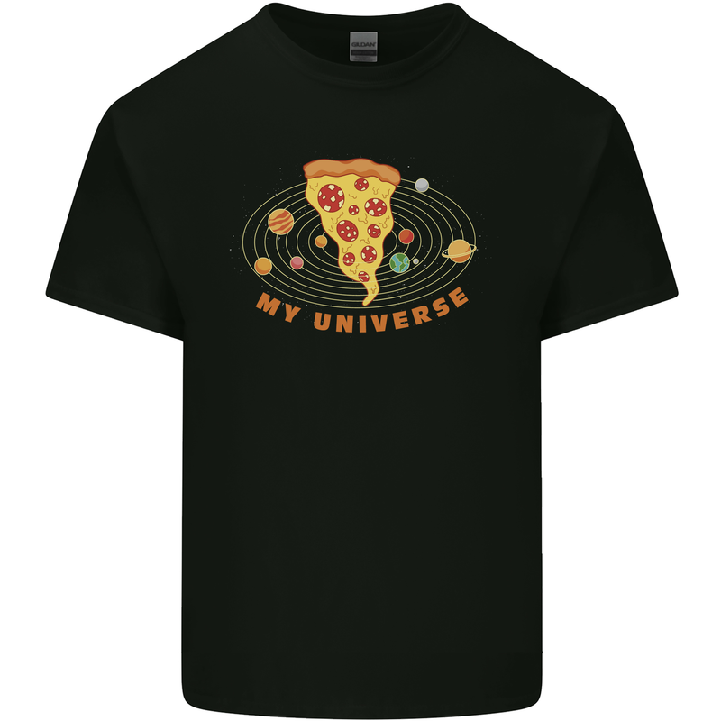 My Pizza Universe Funny Food Diet Kids T-Shirt Childrens Black