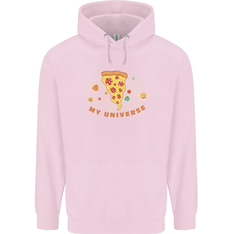 My Pizza Universe Funny Food Diet Mens 80% Cotton Hoodie Light Pink