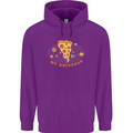 My Pizza Universe Funny Food Diet Mens 80% Cotton Hoodie Purple