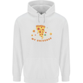 My Pizza Universe Funny Food Diet Mens 80% Cotton Hoodie White