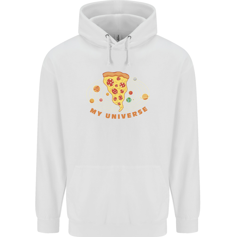 My Pizza Universe Funny Food Diet Mens 80% Cotton Hoodie White