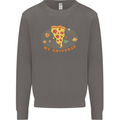 My Pizza Universe Funny Food Diet Mens Sweatshirt Jumper Charcoal