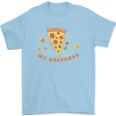 My Pizza Universe Funny Food Diet Mens T-Shirt 100% Cotton Light Blue