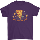 My Pizza Universe Funny Food Diet Mens T-Shirt 100% Cotton Purple