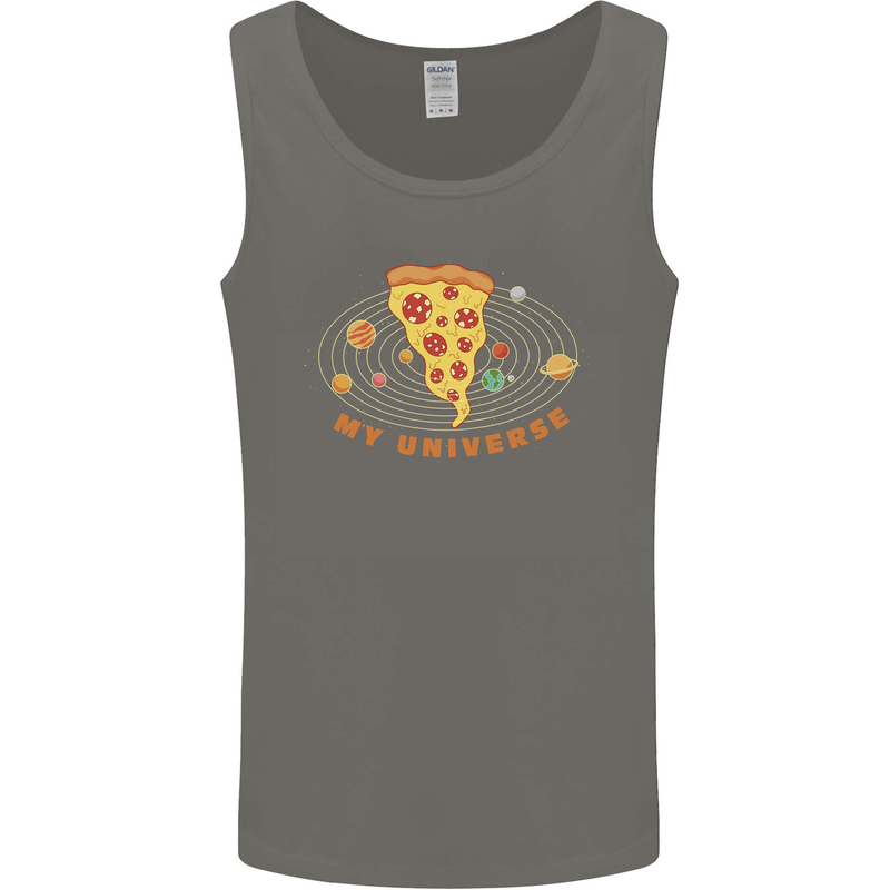 My Pizza Universe Funny Food Diet Mens Vest Tank Top Charcoal