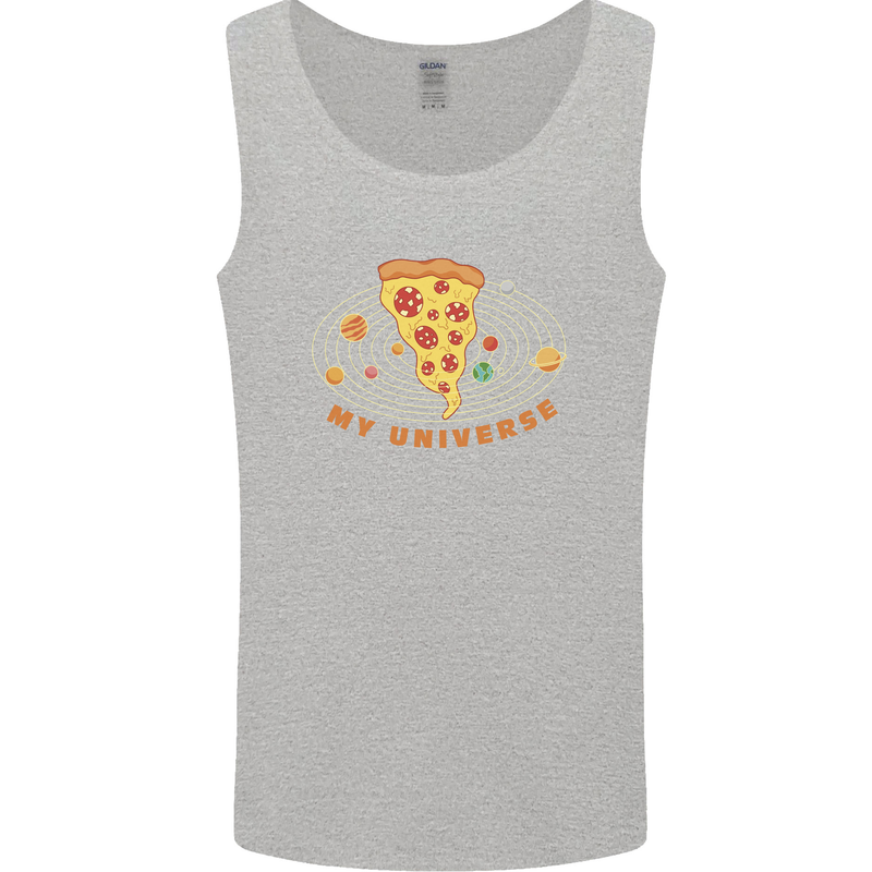 My Pizza Universe Funny Food Diet Mens Vest Tank Top Sports Grey