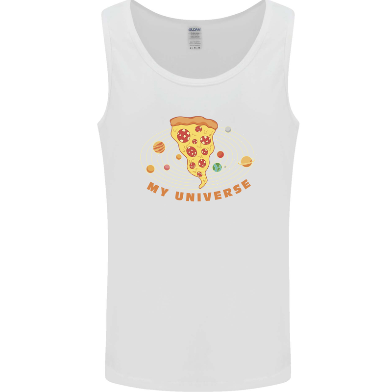 My Pizza Universe Funny Food Diet Mens Vest Tank Top White