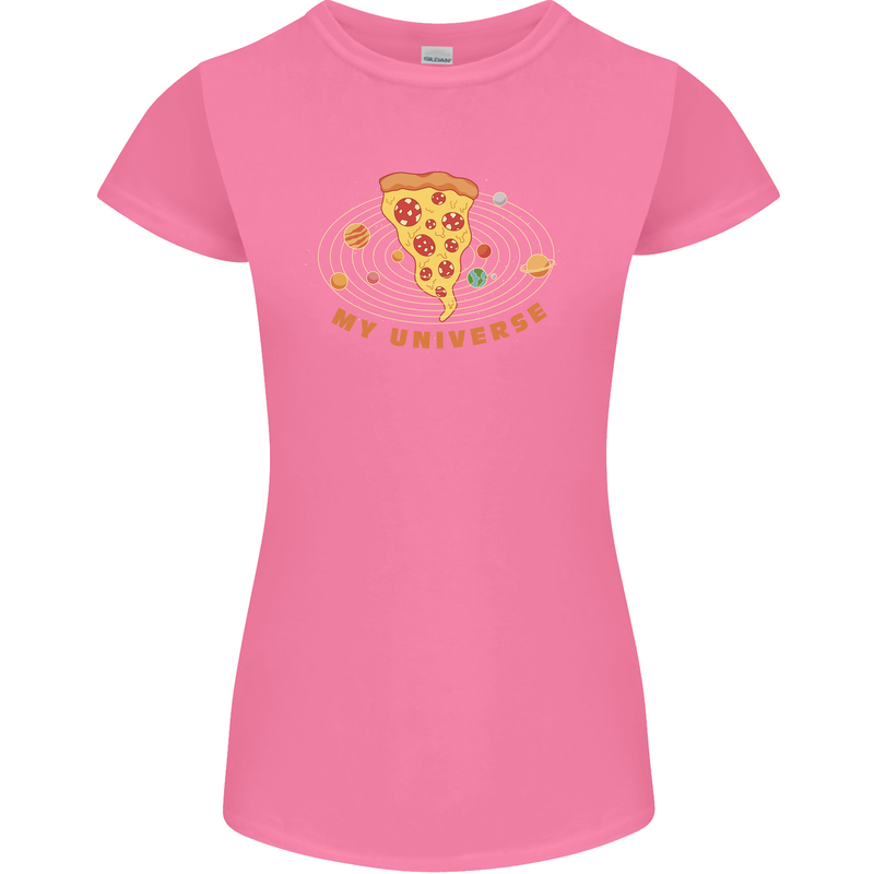 My Pizza Universe Funny Food Diet Womens Petite Cut T-Shirt Azalea