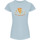 My Pizza Universe Funny Food Diet Womens Petite Cut T-Shirt Light Blue