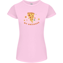 My Pizza Universe Funny Food Diet Womens Petite Cut T-Shirt Light Pink