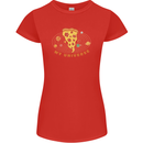 My Pizza Universe Funny Food Diet Womens Petite Cut T-Shirt Red
