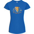 My Pizza Universe Funny Food Diet Womens Petite Cut T-Shirt Royal Blue