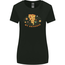 My Pizza Universe Funny Food Diet Womens Wider Cut T-Shirt Black