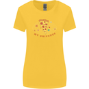 My Pizza Universe Funny Food Diet Womens Wider Cut T-Shirt Yellow