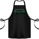 My Shamrocks Funny St. Patrick's Day Boobs Cotton Apron 100% Organic Black