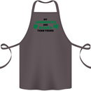 My Shamrocks Funny St. Patrick's Day Boobs Cotton Apron 100% Organic Dark Grey