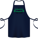 My Shamrocks Funny St. Patrick's Day Boobs Cotton Apron 100% Organic Navy Blue