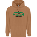 My Shamrocks Funny St. Patrick's Day Boobs Mens 80% Cotton Hoodie Caramel Latte