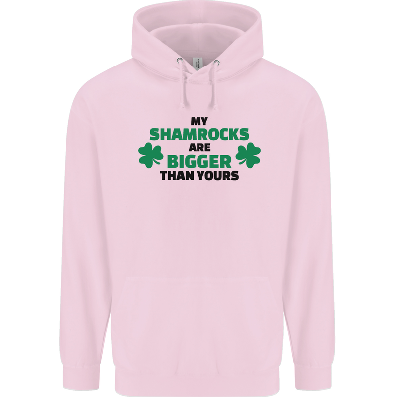 My Shamrocks Funny St. Patrick's Day Boobs Mens 80% Cotton Hoodie Light Pink