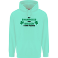 My Shamrocks Funny St. Patrick's Day Boobs Mens 80% Cotton Hoodie Peppermint