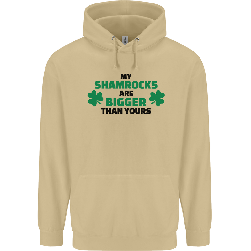 My Shamrocks Funny St. Patrick's Day Boobs Mens 80% Cotton Hoodie Sand