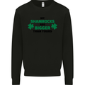 My Shamrocks Funny St. Patrick's Day Boobs Mens Sweatshirt Jumper Black