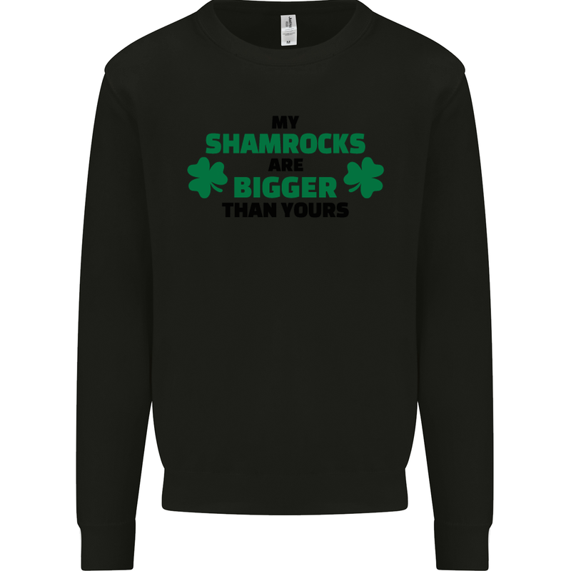 My Shamrocks Funny St. Patrick's Day Boobs Mens Sweatshirt Jumper Black
