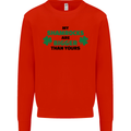 My Shamrocks Funny St. Patrick's Day Boobs Mens Sweatshirt Jumper Bright Red