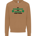 My Shamrocks Funny St. Patrick's Day Boobs Mens Sweatshirt Jumper Caramel Latte